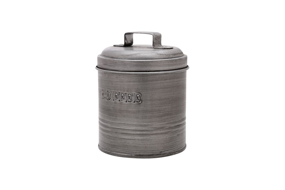 ESTIA ΔΟΧΕΙΟ ΚΑΦΕ ΜΕΤΑΛΛΙΚΟ 11x11x14cm ΜΕ ΑΕΡΟΣΤΕΓΕΣ ΚΑΠΑΚΙ