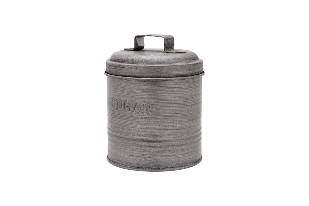 ESTIA ΔΟΧΕΙΟ ΖΑΧΑΡΗΣ ΜΕΤΑΛΛΙΚΟ 11x11x14cm ΜΕ ΑΕΡΟΣΤΕΓΕΣ ΚΑΠΑΚΙ