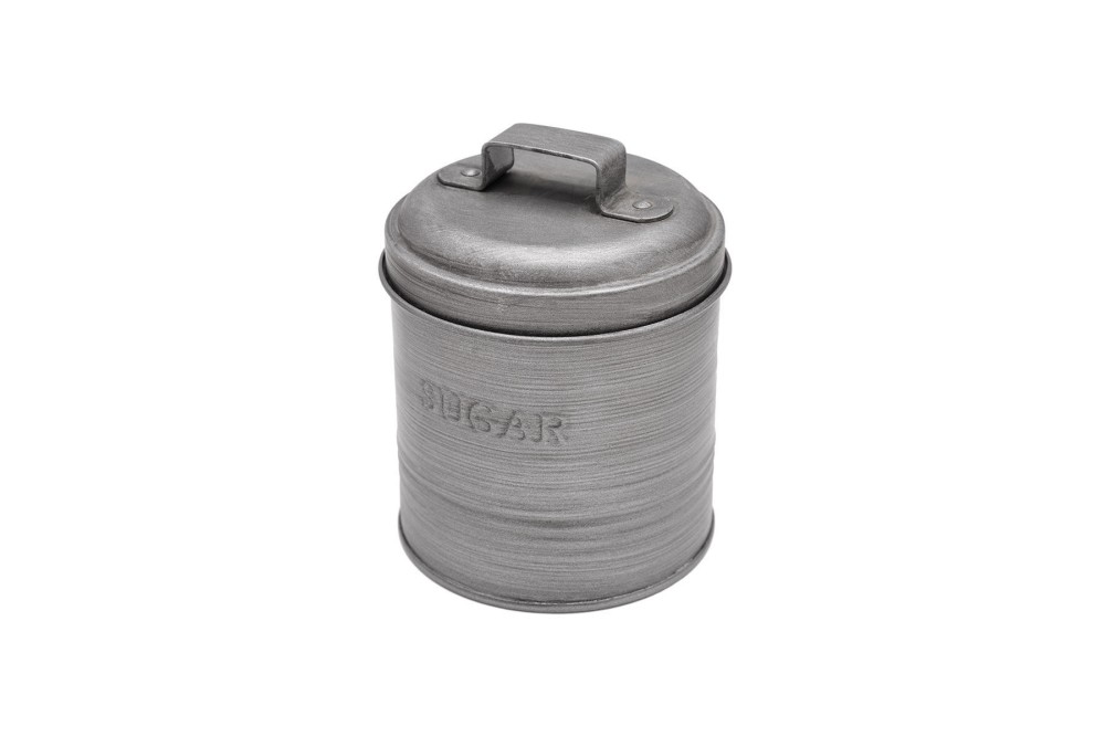 ESTIA ΔΟΧΕΙΟ ΖΑΧΑΡΗΣ ΜΕΤΑΛΛΙΚΟ 11x11x14cm ΜΕ ΑΕΡΟΣΤΕΓΕΣ ΚΑΠΑΚΙ