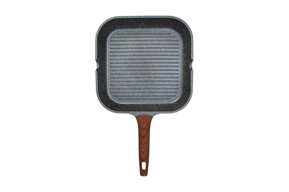 ESTIA ΓΚΡΙΛΙΕΡΑ STONE ΑΝΤΙΚΟΛΛΗΤΙΚΗ ΧΥΤΟΥ ΑΛΟΥΜΙΝΙΟΥ 28cm