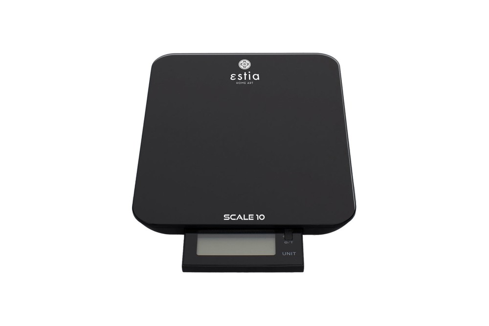 ESTIA ΖΥΓΑΡΙΑ ΚΟΥΖΙΝΑΣ SCALE 10 ΨΗΦΙΑΚΗ ΜΕΓΙΣΤΟY ΒΑΡΟΥΣ 10kg ΜΑΥΡΗ