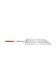 ESTIA ΣΧΑΡΑ ΨΗΣΙΜΑΤΟΣ BARBECUE ΜΕΤΑΛΛΙΚΗ 60x40cm ΜΕ ΞΥΛΙΝΗ ΛΑΒΗ