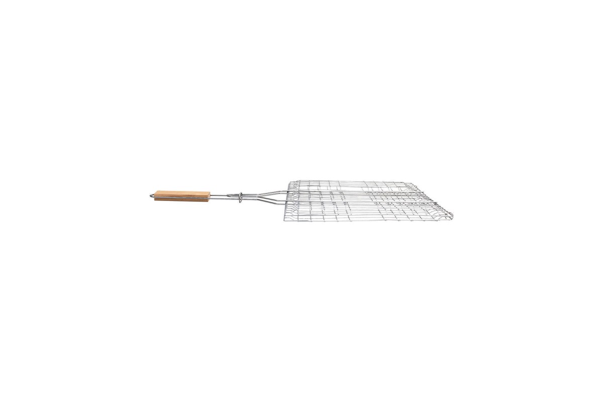 ESTIA ΣΧΑΡΑ ΨΗΣΙΜΑΤΟΣ BARBEQUE ΜΕΤΑΛΛΙΚΗ 49x30cm ΜΕ ΞΥΛΙΝΗ ΛΑΒΗ