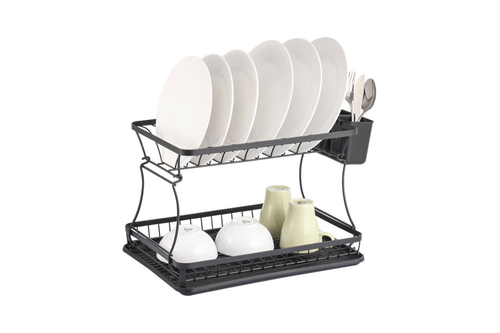 ESTIA ΠΙΑΤΟΘΗΚΗ ΔΙΩΡΟΦΗ ΜΕΤΑΛΛΙΚΗ 29x31x42cm ΜΑΥΡΗ