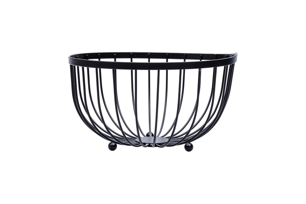 ESTIA ΦΡΟΥΤΙΕΡΑ ΜΕΤΑΛΛΙΚΗ 25x13cm ΜΑΥΡΗ