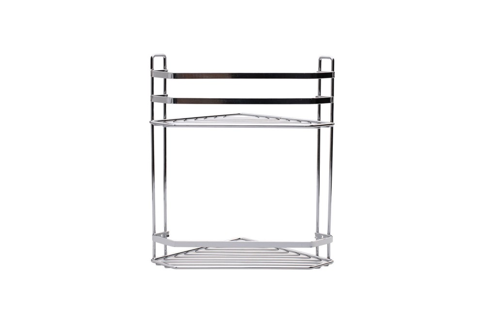 ESTIA ΕΤΑΖΕΡΑ ELEGANT ΜΕΤΑΛΛΙΚΗ ΓΩΝΙΑΚΗ 2 ΘΕΣΕΩΝ 32x28x18cm ΧΡΩΜΙΟΥ