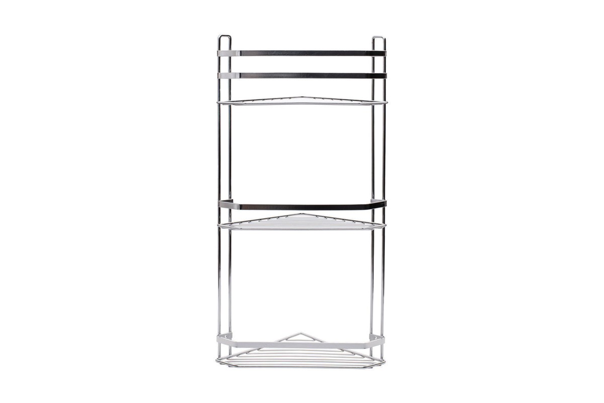 ESTIA ΕΤΑΖΕΡΑ ELEGANT ΜΕΤΑΛΛΙΚΗ ΓΩΝΙΑΚΗ 3 ΘΕΣΕΩΝ 54x28x18cm ΧΡΩΜΙΟΥ