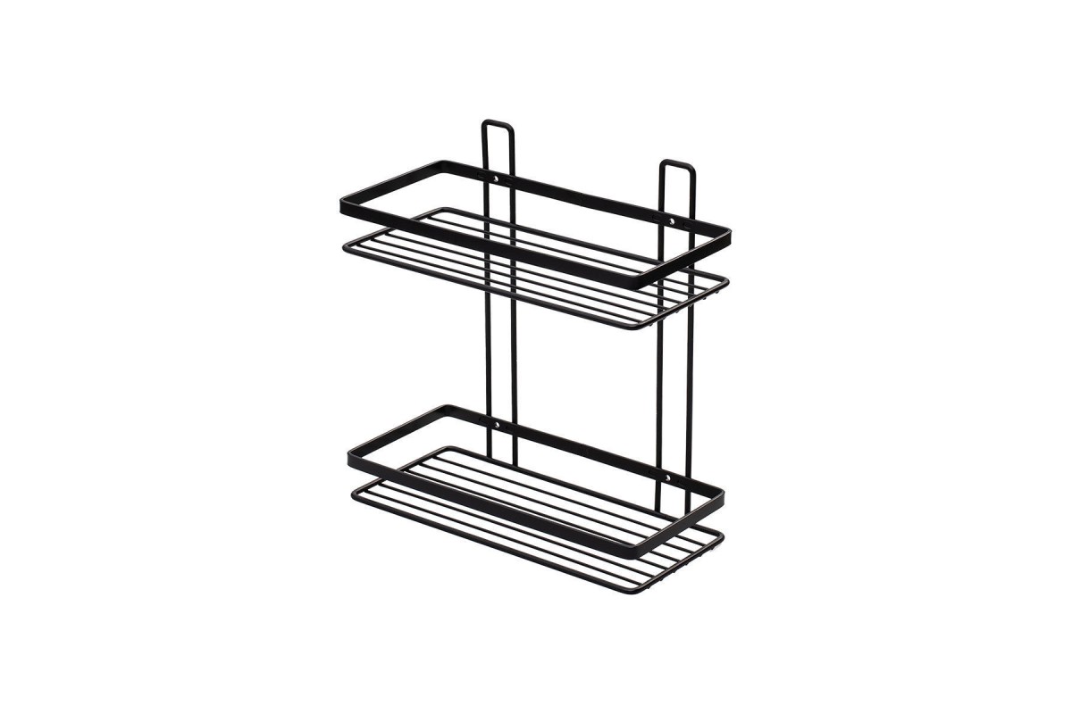 ESTIA ΕΤΑΖΕΡΑ ELEGANT ΜΕΤΑΛΛΙΚΗ ΙΣΙΑ 2 ΘΕΣΕΩΝ 27x25x12.5cm ΜΑΥΡΗ