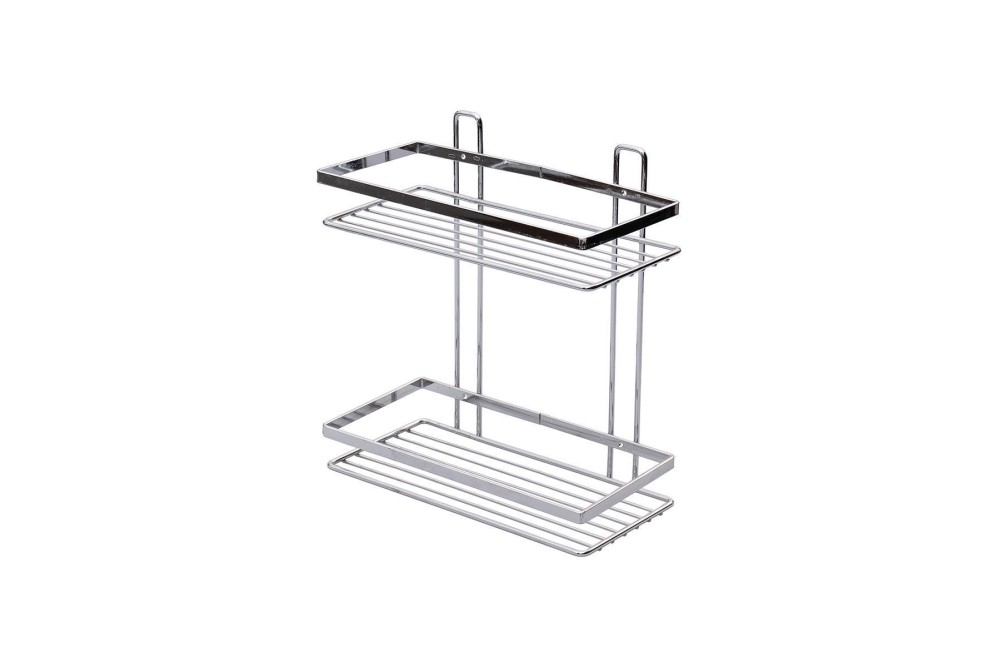 ESTIA ΕΤΑΖΕΡΑ ELEGANT ΜΕΤΑΛΛΙΚΗ ΙΣΙΑ 2 ΘΕΣΕΩΝ 27x25x12.5cm ΧΡΩΜΙΟΥ