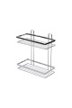 ESTIA ΕΤΑΖΕΡΑ ELEGANT ΜΕΤΑΛΛΙΚΗ ΙΣΙΑ 2 ΘΕΣΕΩΝ 27x25x12.5cm ΧΡΩΜΙΟΥ