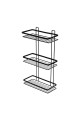 ESTIA ΕΤΑΖΕΡΑ ELEGANT ΜΕΤΑΛΛΙΚΗ ΙΣΙΑ 3 ΘΕΣΕΩΝ 46x25x12.5cm ΜΑΥΡΗ