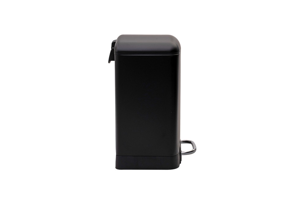 ESTIA ΧΑΡΤΟΔΟΧΕΙΟ ΜΠΑΝΙΟΥ SOFT CLOSE ΟΡΘΟΓΩΝΙΟ 6lt ΜΑΤ ΜΑΥΡΟ