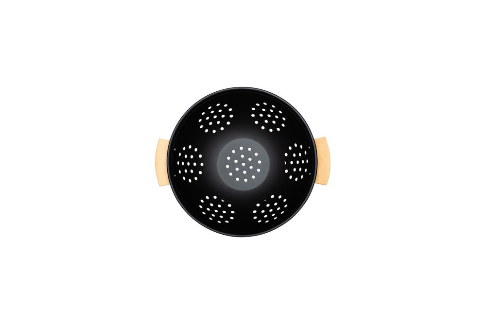 ESTIA ΣΟΥΡΩΤΗΡΙ ΖΥΜΑΡΙΚΩΝ BAMBOO ESSENTIALS ΜΕΤΑΛΛΙΚΟ ΜΕ ΛΑΒΕΣ 24x24x13.7cm ΜΑΥΡΟ