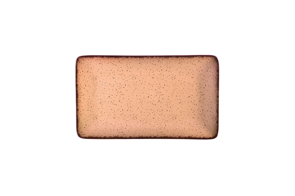 ESTIA ΠΙΑΤΕΛΑ ΟΡΘΟΓΩΝΙΑ TERRA ΠΟΡΣΕΛΑΝΙΝΗ 27x16cm SALMON