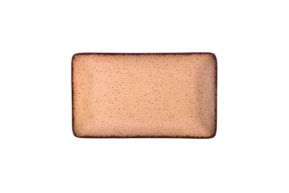 ESTIA ΠΙΑΤΕΛΑ ΟΡΘΟΓΩΝΙΑ TERRA ΠΟΡΣΕΛΑΝΙΝΗ 31x21cm SALMON