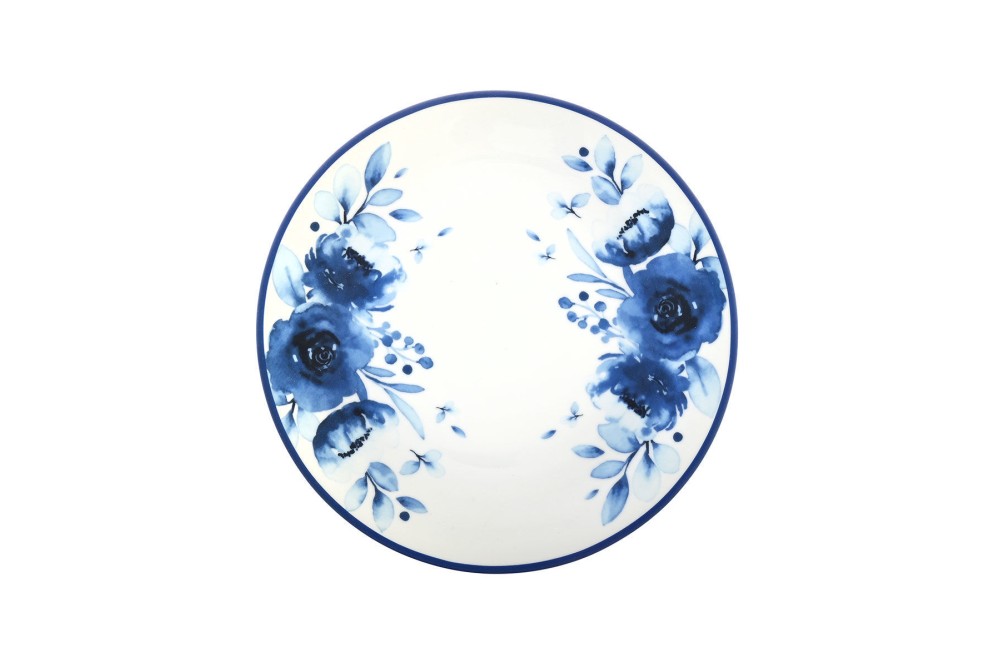 ESTIA ΠΙΑΤΟ ΡΗΧΟ BLUE ROSE ΠΟΡΣΕΛΑΝΙΝΟ 20cm