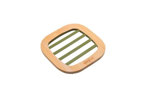 ESTIA ΒΑΣΗ ΜΑΓΕΙΡΙΚΟΥ ΣΚΕΥΟΥΣ BAMBOO ESSENTIALS MEΤΑΛΛΙΚΗ 17x17x1cm ΛΑΔΙ