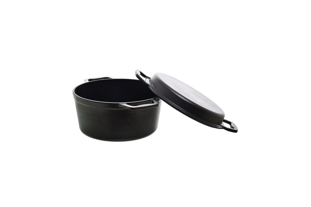 ESTIA ΚΑΤΣΑΡΟΛΑ IRON 2 ΣΕ 1 ΜΑΝΤΕΜΕΝΙΑ  25cm ΜΕ ΚΑΠΑΚΙ-ΤΗΓΑΝΙ