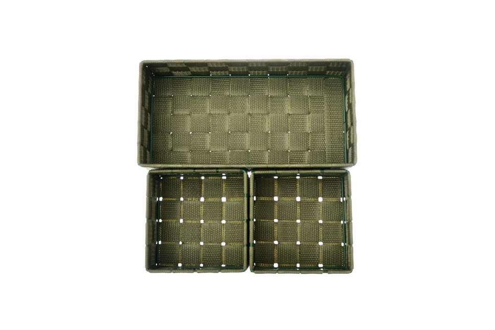 ESTIA ΚΑΛΑΘΙΑ ΟΡΓΑΝΩΣΗΣ OLIVE SERIES 26x13x9cm ΛΑΔΙ 3 ΤΕΜ.