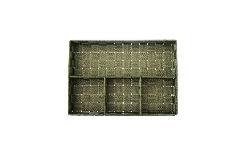 ESTIA ΚΑΛΑΘΙ ΟΡΓΑΝΩΣΗΣ 4 ΘΕΣΕΩΝ OLIVE SEIRES 33x23x6cm ΛΑΔΙ