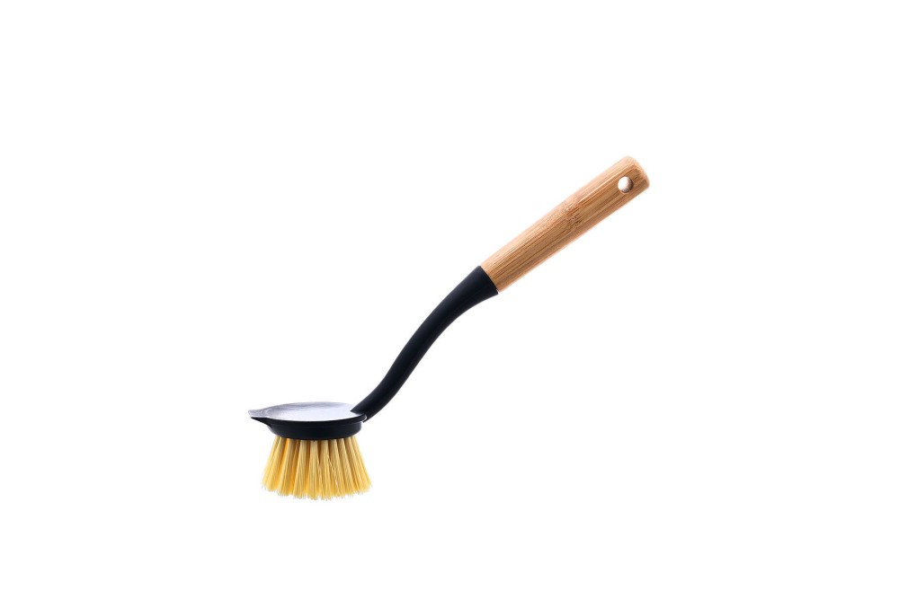 ESTIA ΒΟΥΡΤΣΑ ΚΑΘΑΡΙΣΜΟΥ ΠΙΑΤΩΝ ΧΕΙΡΟΣ BAMBOO ESSENTIALS BLACK ΣΤΡΟΓΓΥΛΗ