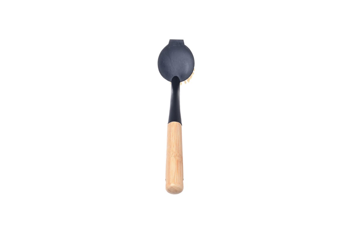 ESTIA ΒΟΥΡΤΣΑ ΚΑΘΑΡΙΣΜΟΥ ΠΙΑΤΩΝ ΧΕΙΡΟΣ BAMBOO ESSENTIALS BLACK ΣΤΡΟΓΓΥΛΗ
