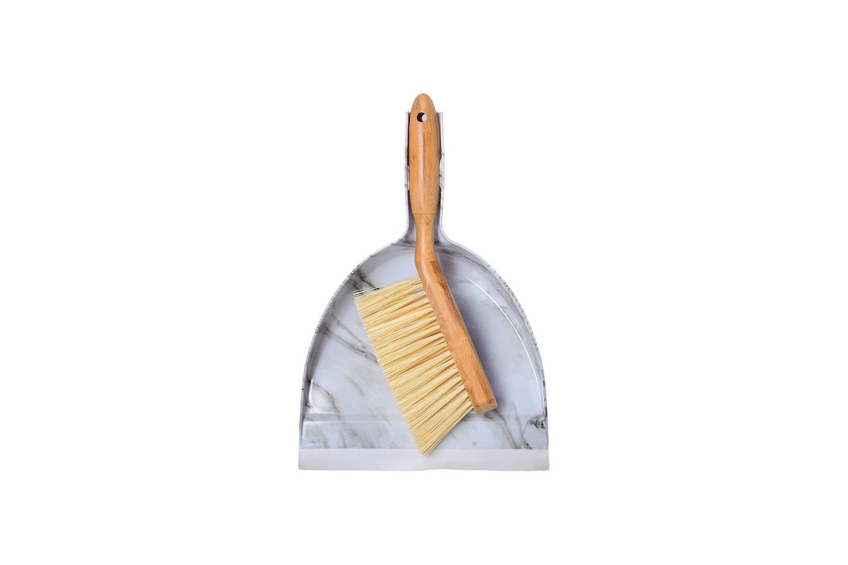 ESTIA ΣΚΟΥΠΑ ΜΕ ΦΑΡΑΣΙ ΧΕΙΡΟΣ BAMBOO ESSENTIALS MARBLE