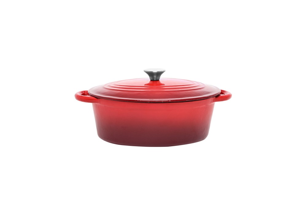 ESTIA ΓΑΣΤΡΑ IRON ΜΑΝΤΕΜΕΝΙΑ 30cm ΜΕ ΕΜΑΓΙΕ ΕΠΙΣΤΡΩΣΗ ΚΟΚΚΙΝΗ