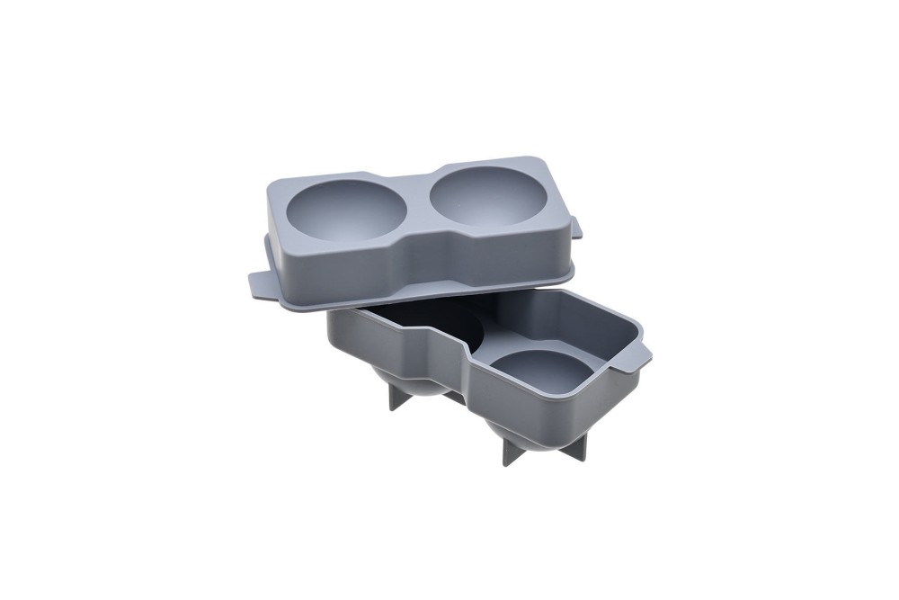 ESTIA ΠΑΓΟΘΗΚΗ ΣΙΛΙΚΟΝΗΣ 2 ΘΕΣΕΩΝ ΣΦΑΙΡΙΚΟ ΣΧΗΜΑ ΓΚΡΙ