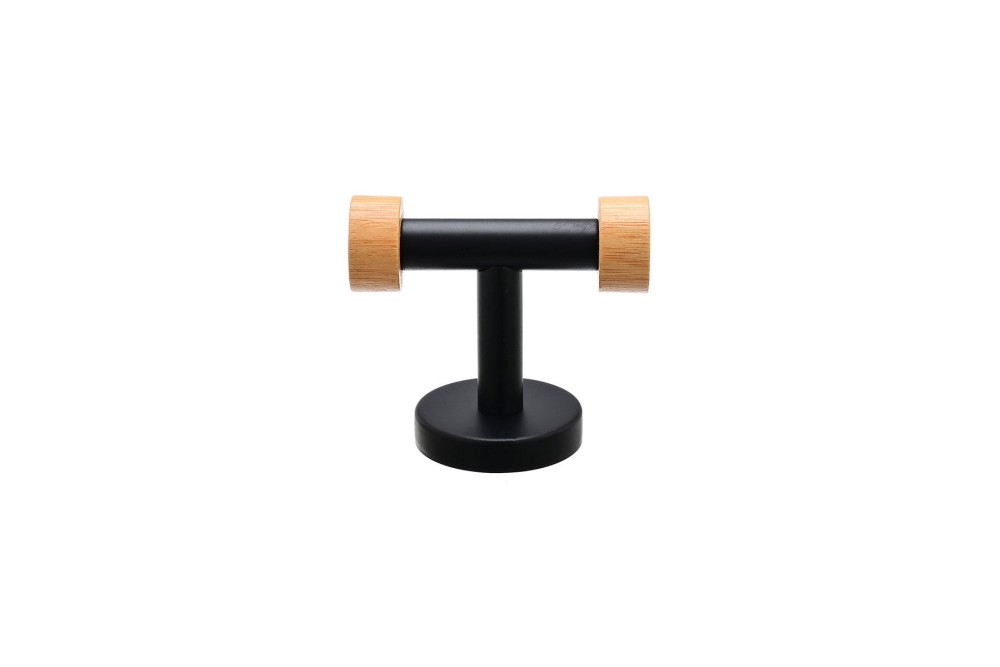 ESTIA ΚΡΕΜΑΣΤΡΑ ΕΠΙΤΟΙΧΙΑ BAMBOO ESSENTIALS ΔΙΠΛΗ ΜΕΤΑΛΛΙΚΗ ΜΑΥΡΗ