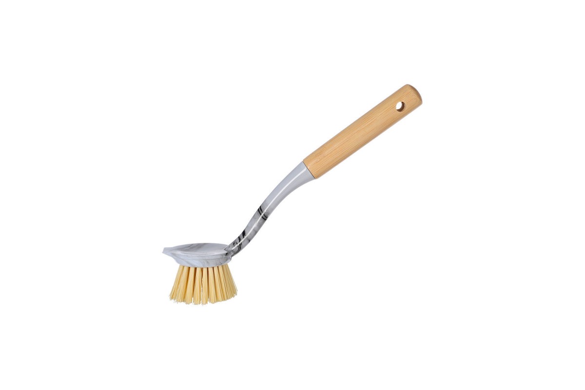 ESTIA ΒΟΥΡΤΣΑ ΚΑΘΑΡΙΣΜΟΥ ΠΙΑΤΩΝ ΧΕΙΡΟΣ BAMBOO ESSENTIALS MARBLE ΣΤΡΟΓΓΥΛΗ
