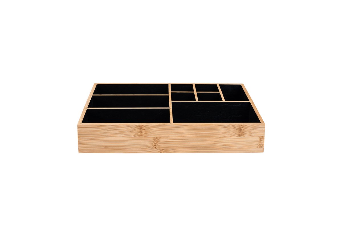 ESTIA ΘΗΚΗ ΟΡΓΑΝΩΣΗΣ ΚΑΛΛΥΝΤΙΚΩΝ BAMBOO 9 ΘΕΣΕΩΝ 33x21x9cm