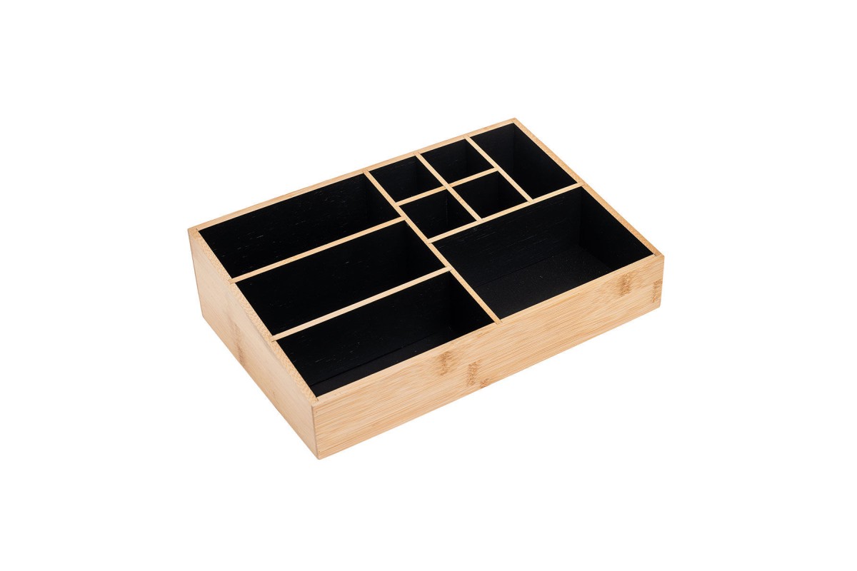 ESTIA ΘΗΚΗ ΟΡΓΑΝΩΣΗΣ ΚΑΛΛΥΝΤΙΚΩΝ BAMBOO 9 ΘΕΣΕΩΝ 33x21x9cm