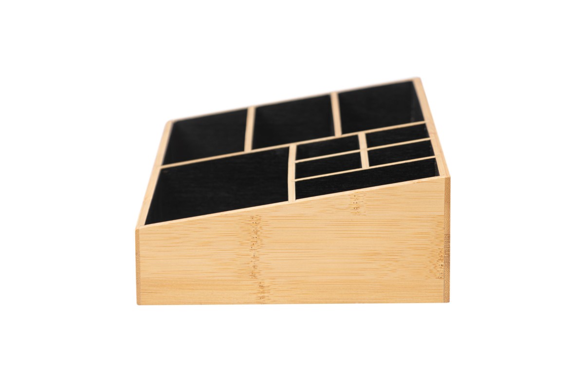 ESTIA ΘΗΚΗ ΟΡΓΑΝΩΣΗΣ ΚΑΛΛΥΝΤΙΚΩΝ BAMBOO 9 ΘΕΣΕΩΝ 33x21x9cm