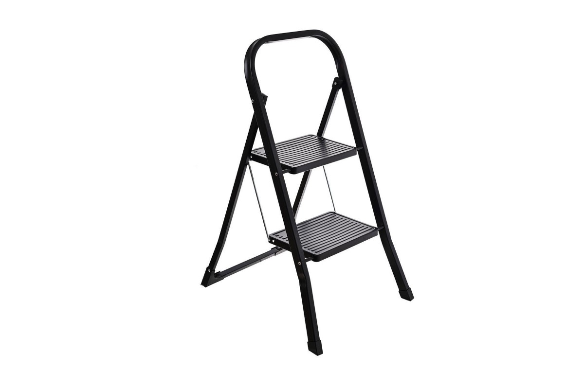 ESTIA ΣΚΑΛΟΣΚΑΜΠΟ NEO BLACK ΜΕ 2 ΣΚΑΛΙΑ 46x55x81cm
