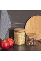 ESTIA ΔΟΧΕΙΟ ΑΠΟΘΗΚΕΥΣΗΣ BAMBOO ESSENTIALS 950ml ΓΥΑΛΙΝΟ ΜΕ ΚΑΠΆΚΙ