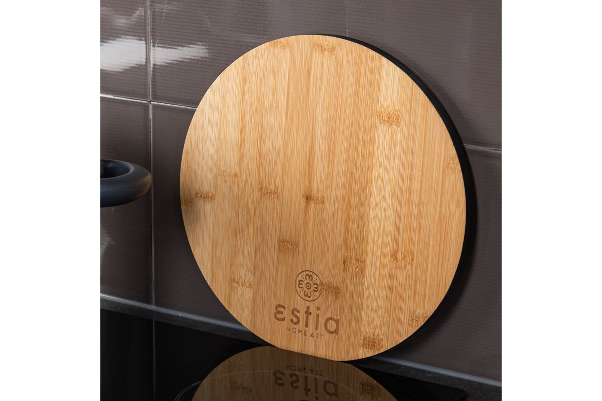 ESTIA ΕΠΙΦΑΝΕΙΑ ΚΟΠΗΣ BAMBOO ESSENTIALS ΣΤΡΟΓΓΥΛΟ 28cm ESTIA ΕΠΙΦΑΝΕΙΑ ΚΟΠΗΣ BAMBOO ESSENTIALS ΣΤΡΟΓΓΥΛΟ 28cm