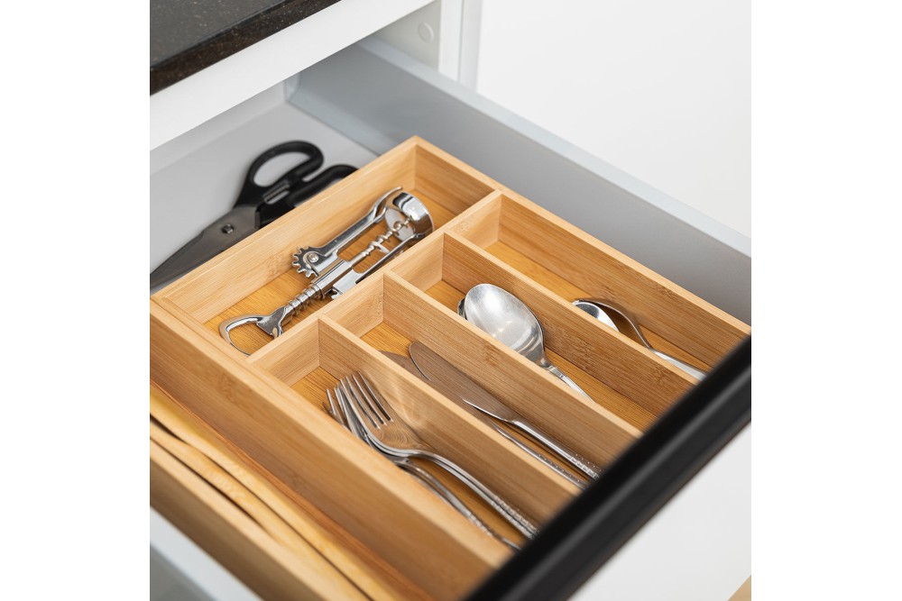 ESTIA ΘΗΚΗ ΣΥΡΤΑΡΙΟΥ ΓΙΑ ΜΑΧΑΙΡΟΠΙΡΟΥΝΑ BAMBOO ESSENTIALS 5 ΘΕΣΕΩΝ 33x23x4.5cm