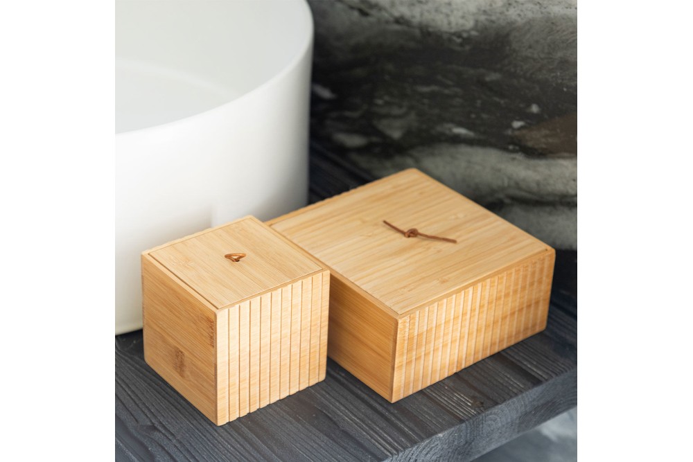 ESTIA ΚΟΥΤΙ ΑΠΟΘΗΚΕΥΣΗΣ ΚΑΙ ΟΡΓΑΝΩΣΗΣ BAMBOO ESSENTIALS 9x9x8cm