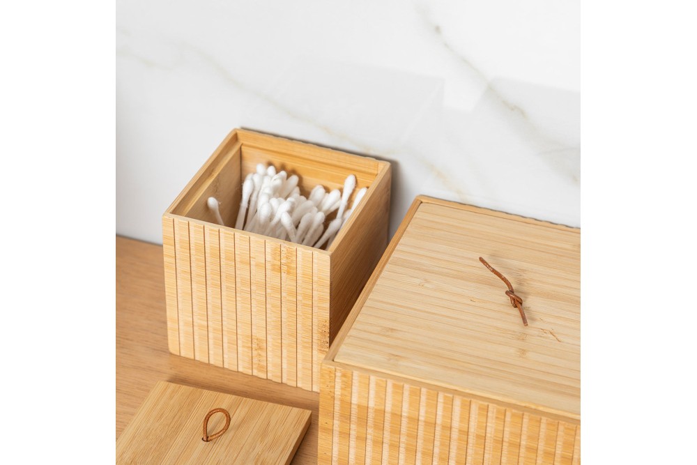 ESTIA ΚΟΥΤΙ ΑΠΟΘΗΚΕΥΣΗΣ ΚΑΙ ΟΡΓΑΝΩΣΗΣ BAMBOO ESSENTIALS 9x9x8cm