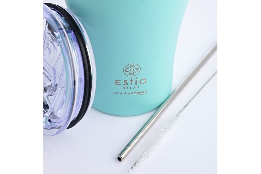 ESTIA ΘΕΡΜΟΣ COFFEE MUG SAVE THE AEGEAN 350ml BERMUDA GREEN