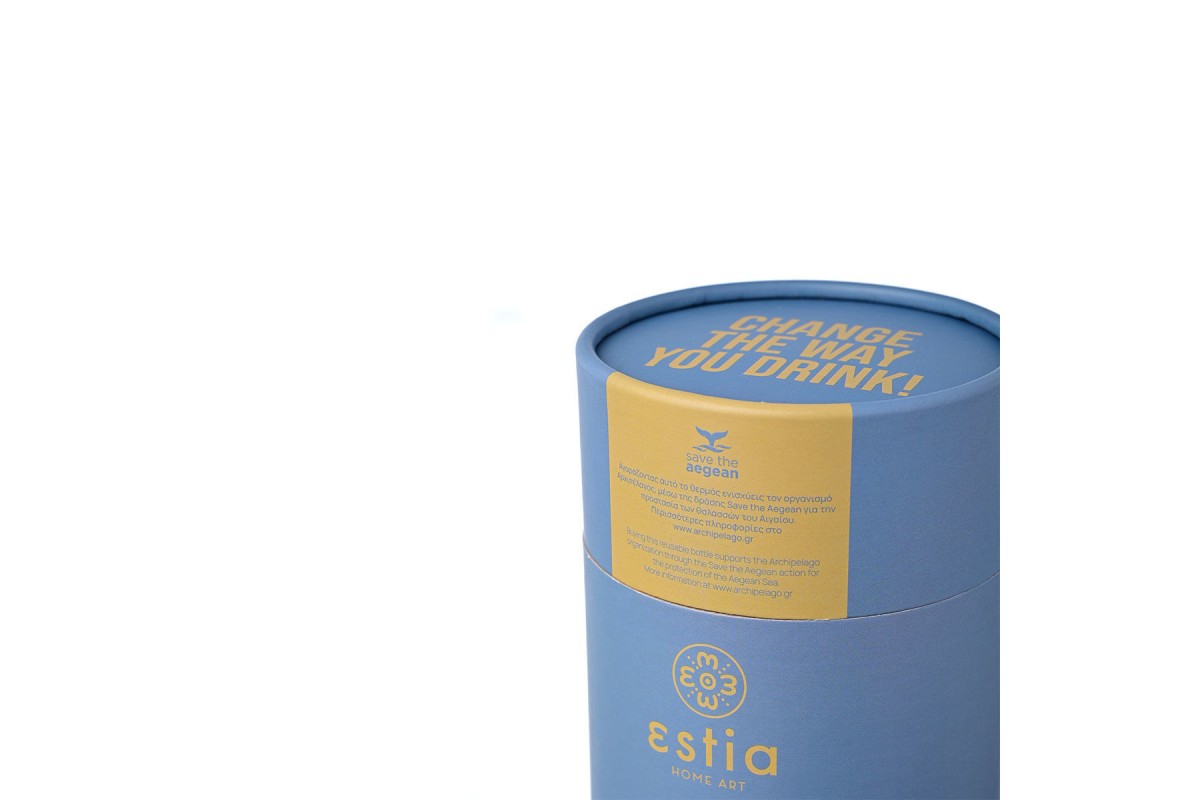 ESTIA ΘΕΡΜΟΣ COFFEE MUG SAVE THE AEGEAN 350ml DENIM BLUE