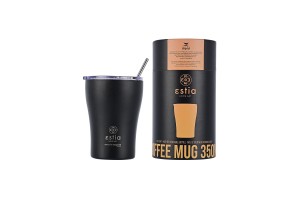 ESTIA ΘΕΡΜΟΣ COFFEE MUG SAVE THE AEGEAN 350ml MIDNIGHT BLACK