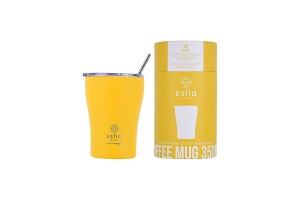 ESTIA ΘΕΡΜΟΣ COFFEE MUG SAVE THE AEGEAN 350ml PINEAPPLE YELLOW