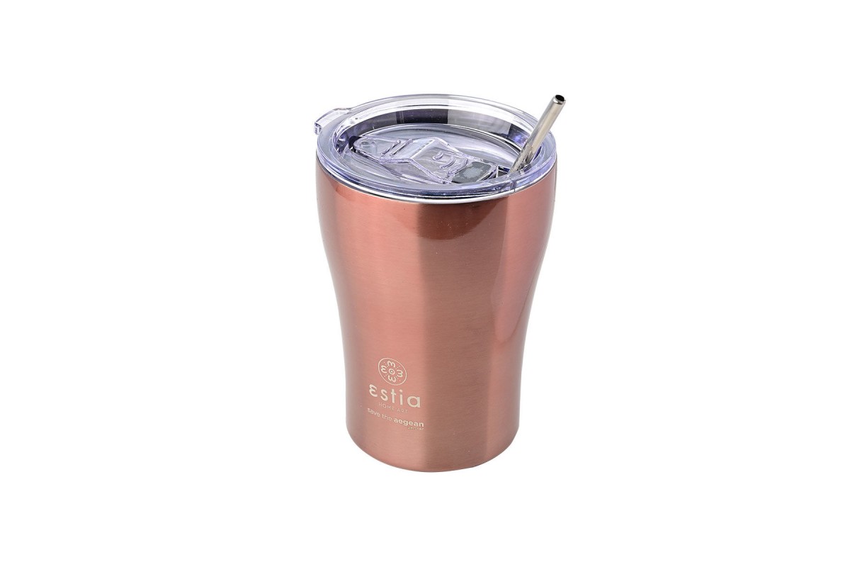 ESTIA ΘΕΡΜΟΣ COFFEE MUG SAVE THE AEGEAN 350ml ROSE GOLD