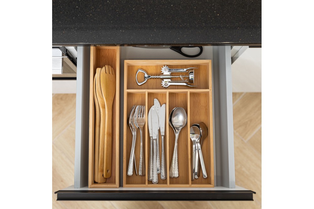 ESTIA ΘΗΚΗ ΣΥΡΤΑΡΙΟΥ ΓΙΑ ΜΑΧΑΙΡΟΠΙΡΟΥΝΑ BAMBOO ESSENTIALS 5 ΘΕΣΕΩΝ 33x23x4.5cm