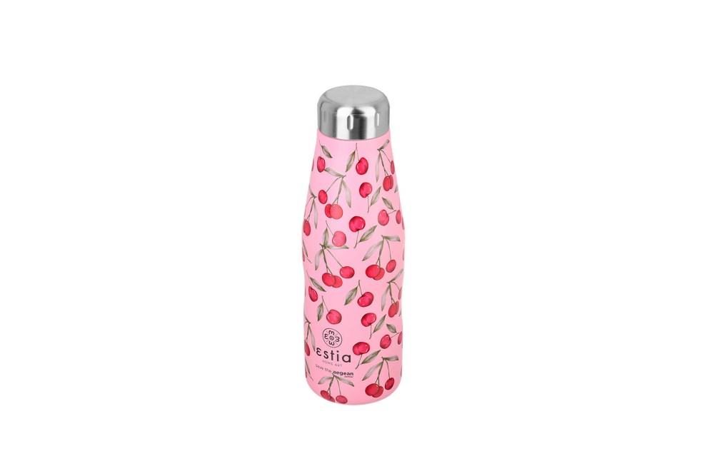 ESTIA ΘΕΡΜΟΣ TRAVEL FLASK SAVE THE AEGEAN 500ml CHERRY ROSE