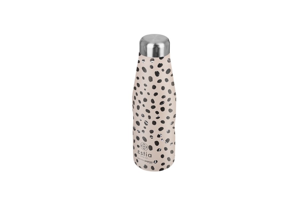 ESTIA ΘΕΡΜΟΣ TRAVEL FLASK SAVE THE AEGEAN 500ml LEOPARD TAUPE