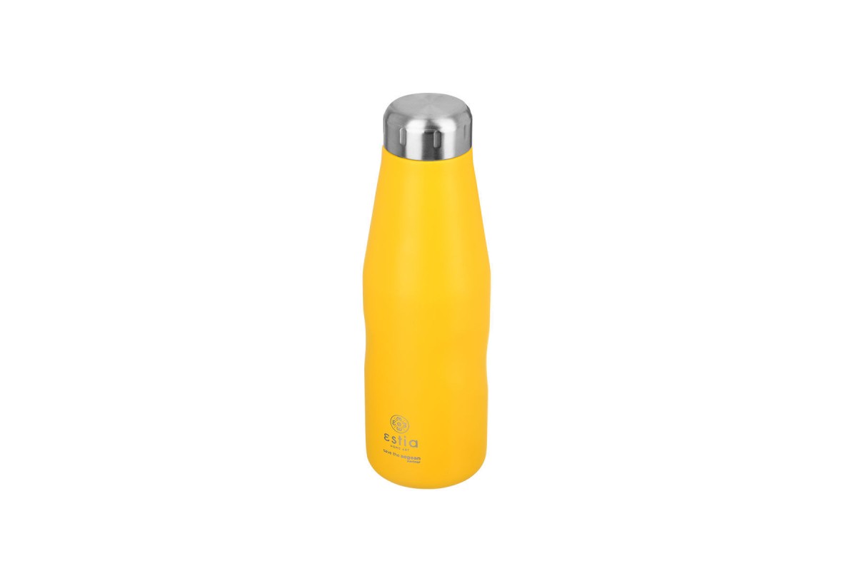 ESTIA ΘΕΡΜΟΣ TRAVEL FLASK SAVE THE AEGEAN 500ml PINEAPPLE YELLOW