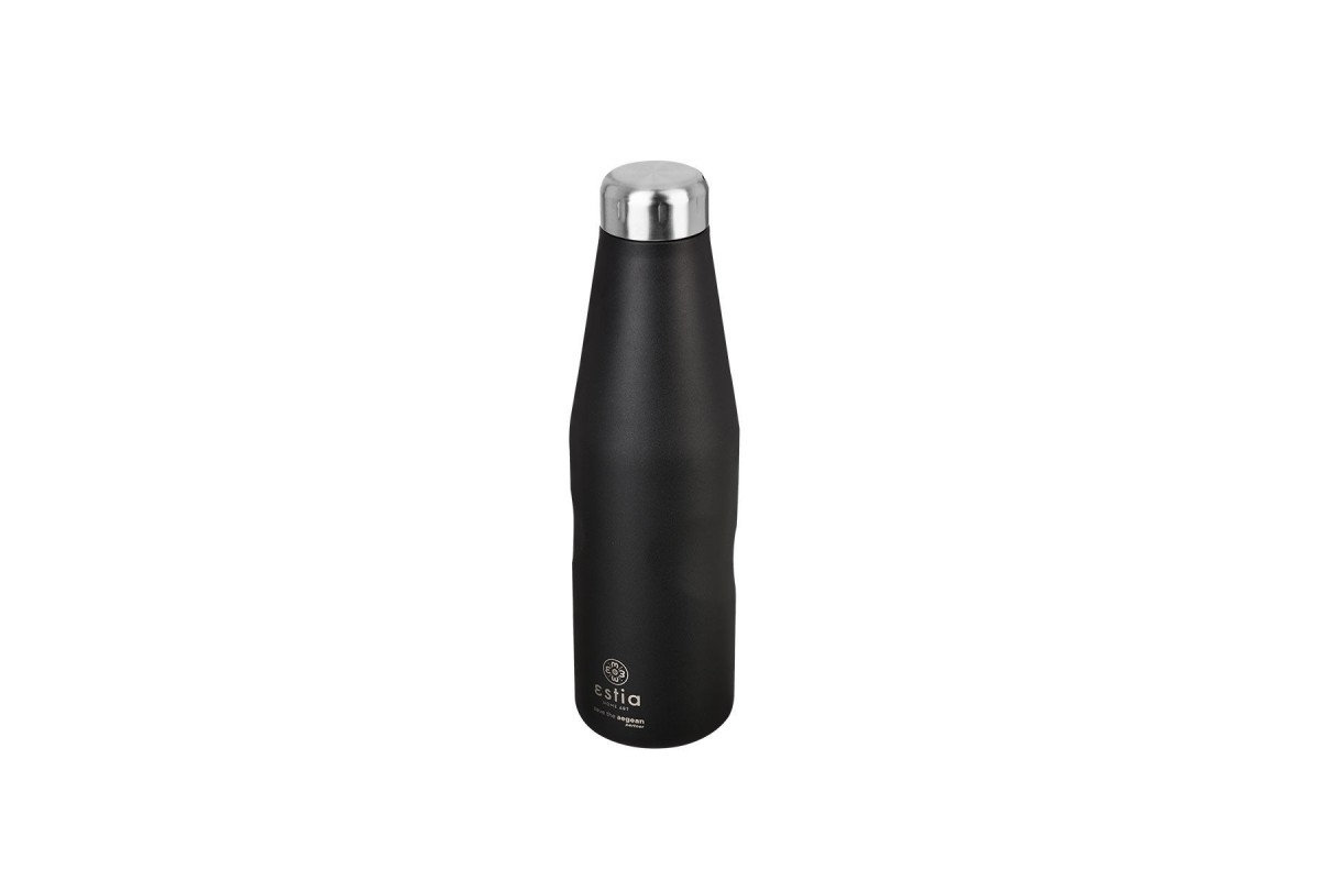 ESTIA ΘΕΡΜΟΣ TRAVEL FLASK SAVE THE AEGEAN 750ml MIDNIGHT BLACK